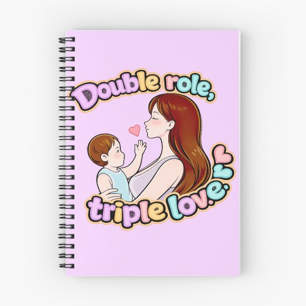 Item preview, Double Role Triple Love | Gift for Working Mom | Kawaii Mother and Child Art. Single mom. designed and sold by Kittcatking.