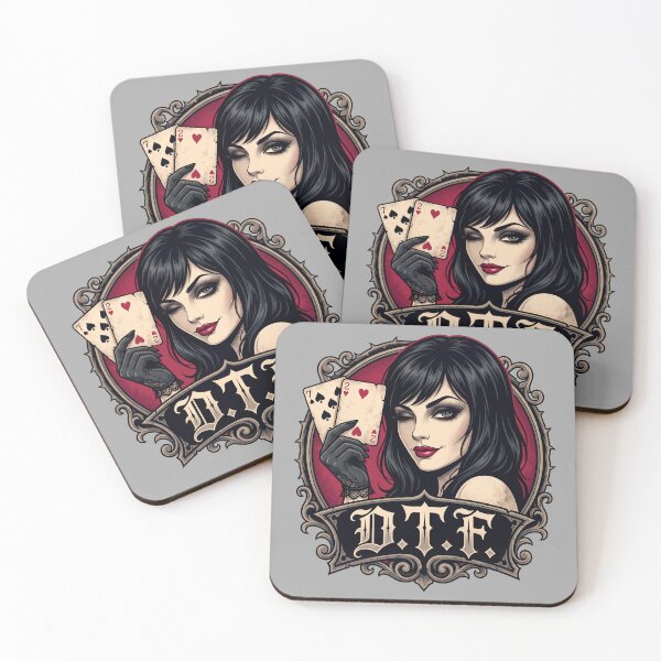 Item preview, Gothic Queen Playing Texas Hold Em Femme Fatale designed and sold by ThreadRiotTees.