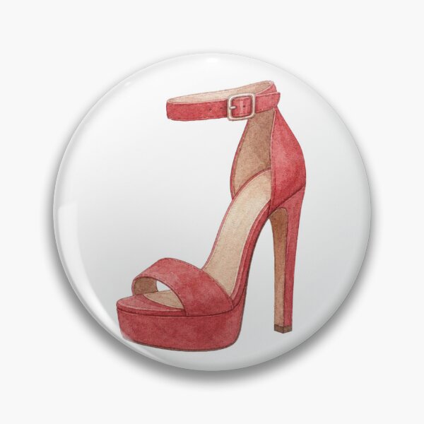 Item preview, Red Watercolor High Heel Sandals Chic Fashion Illustration designed and sold by FernLiz.