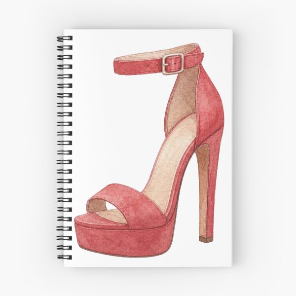 Item preview, Red Watercolor High Heel Sandals Chic Fashion Illustration designed and sold by FernLiz.