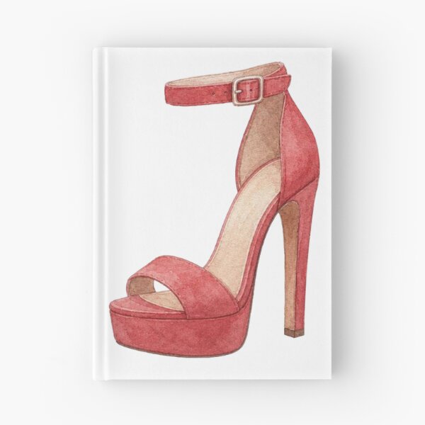 Item preview, Red Watercolor High Heel Sandals Chic Fashion Illustration designed and sold by FernLiz.