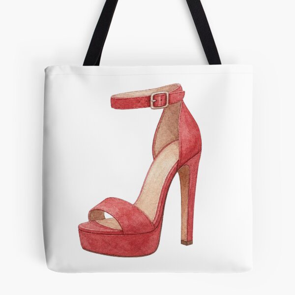 Item preview, Red Watercolor High Heel Sandals Chic Fashion Illustration designed and sold by FernLiz.