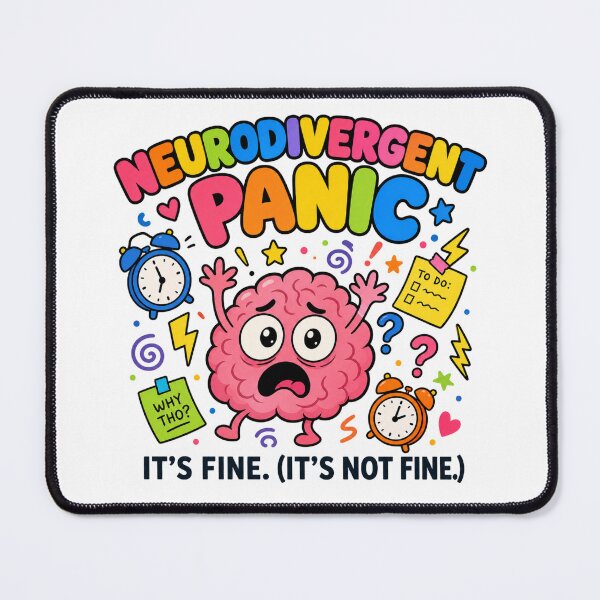Item preview, Neurodivergent Panic Colorful Character Chaos ADHD Humor t-shirt designed and sold by Mosidrip.