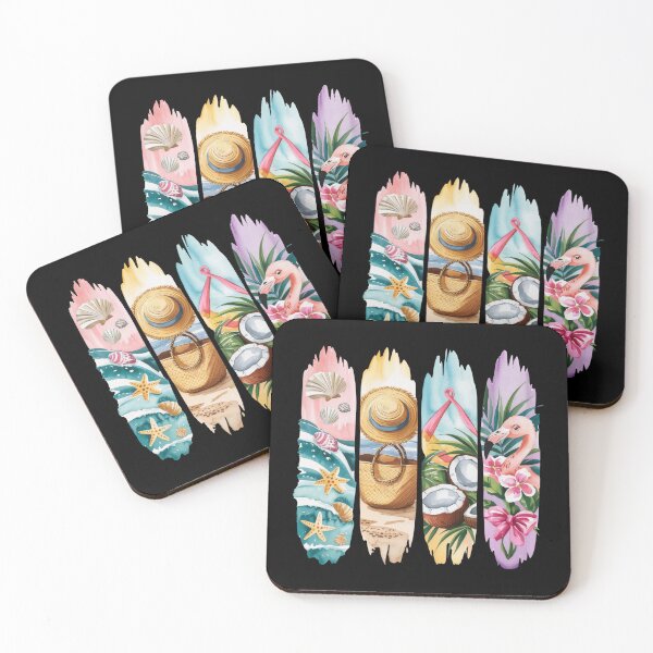 Item preview, Beach Essentials Flamingo And Palm Vignette designed and sold by dombursaidpos.