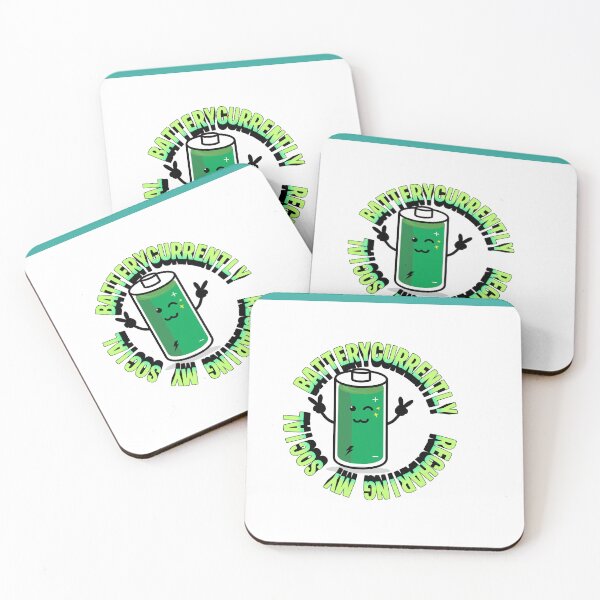 Item preview, Currently Recharging My Social Battery Cute Kawaii Graphic designed and sold by Shadrach Roo.