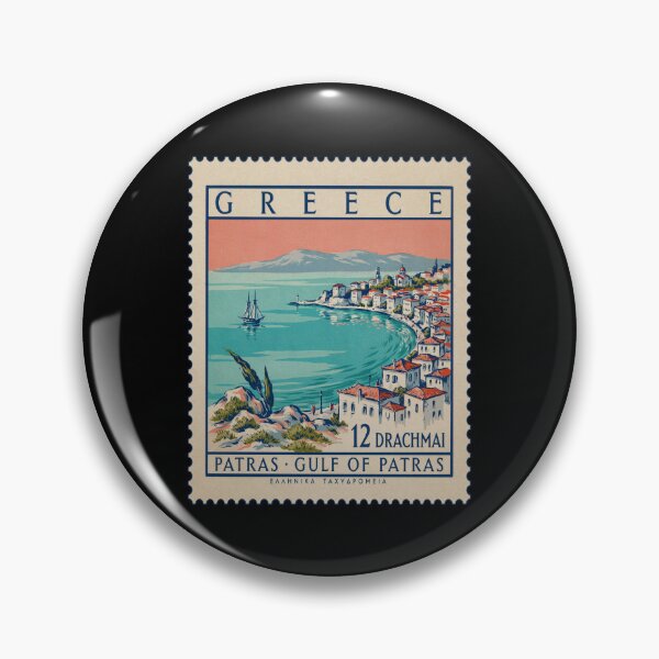 Item preview, Patras Greece Gulf of Patras Postage Stamp Sticker designed and sold by stickercuffs.
