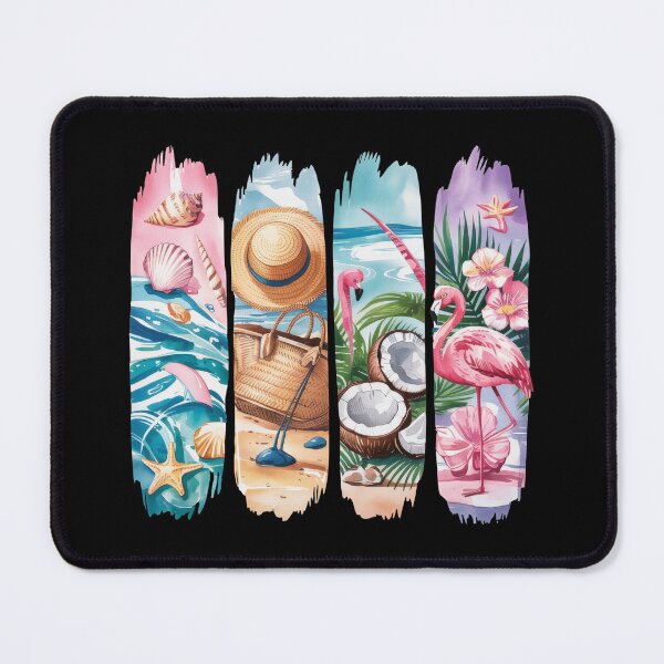 Item preview, Flamingo Beach Getaway With Shells And Coconut designed and sold by dombursaidpos.