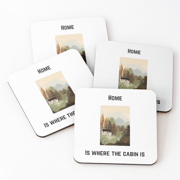 Item preview, Home Is Where the Cabin Is – Cozy Forest Nature Design designed and sold by EclairArtShop.