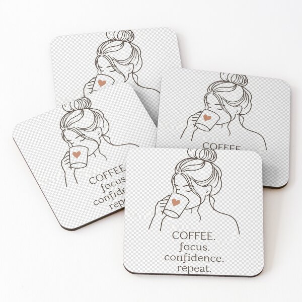 Item preview, Coffee Focus Confidence Repeat | Motivational Coffee Design designed and sold by Sara-Ai.
