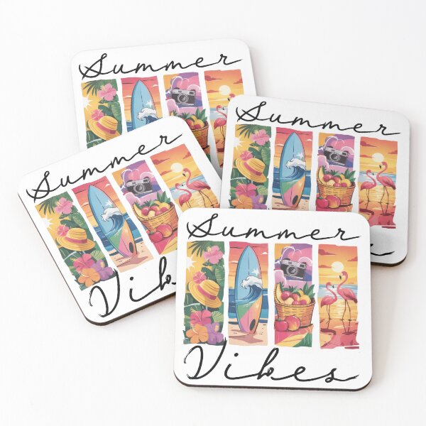 Item preview, Summer Vibes Surfboard And Flamingo Sunset designed and sold by dombursaidpos.