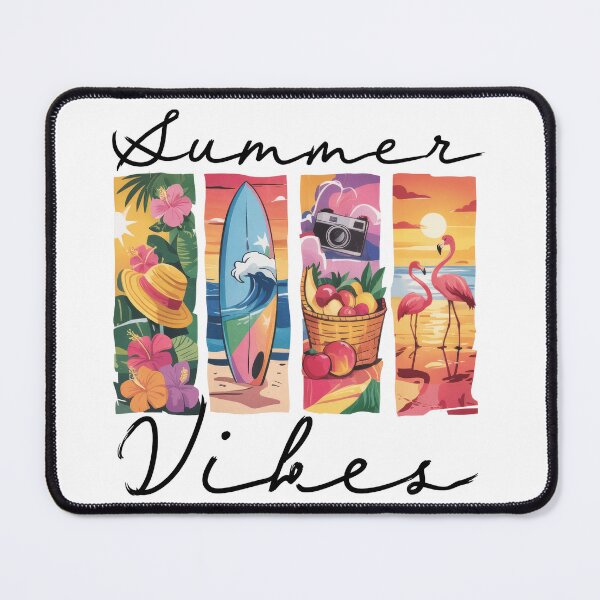 Item preview, Summer Vibes Surfboard And Flamingo Sunset designed and sold by dombursaidpos.