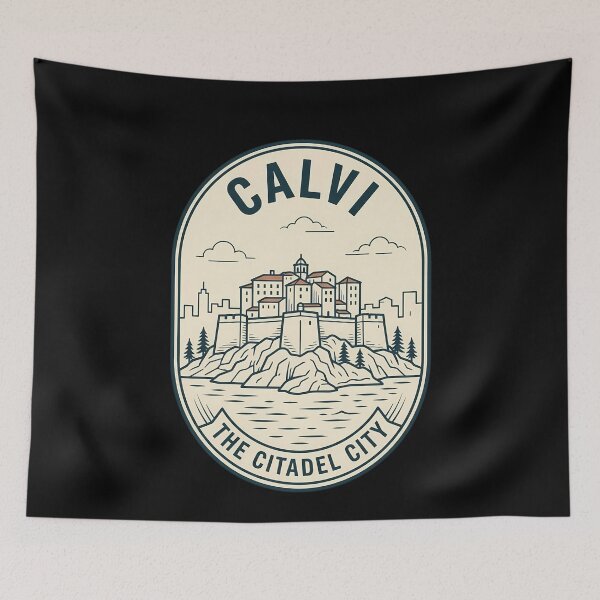Item preview, Calvi Corsica France Vintage Travel Emblem Citadel City designed and sold by k3rstman1.