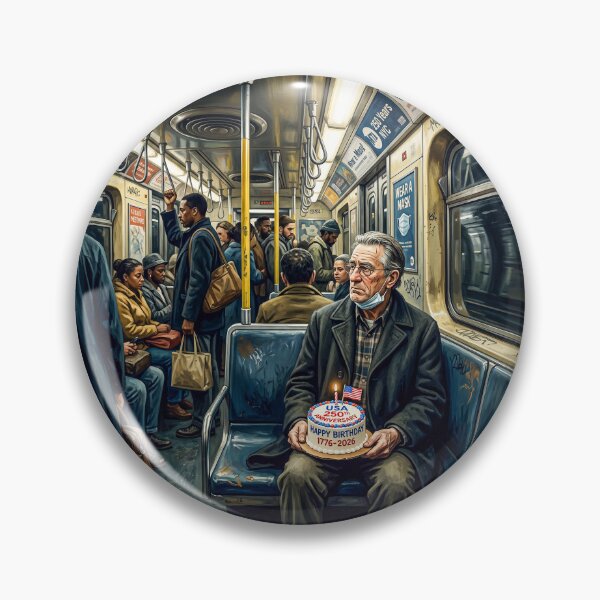 Item preview, NYC Subway Commuter With USA Birthday Cake designed and sold by Home Decor Art.