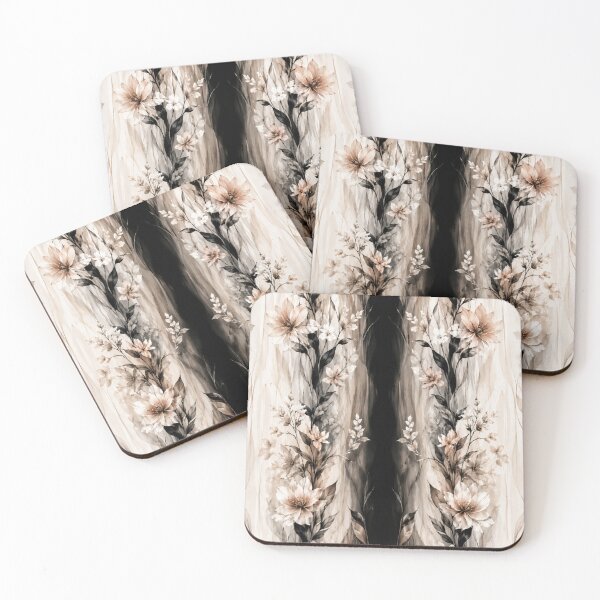 Item preview, Elegant Neutral Floral Pattern | Beige Black Watercolor Flowers | Seamless Botanical Design designed and sold by puzzell.