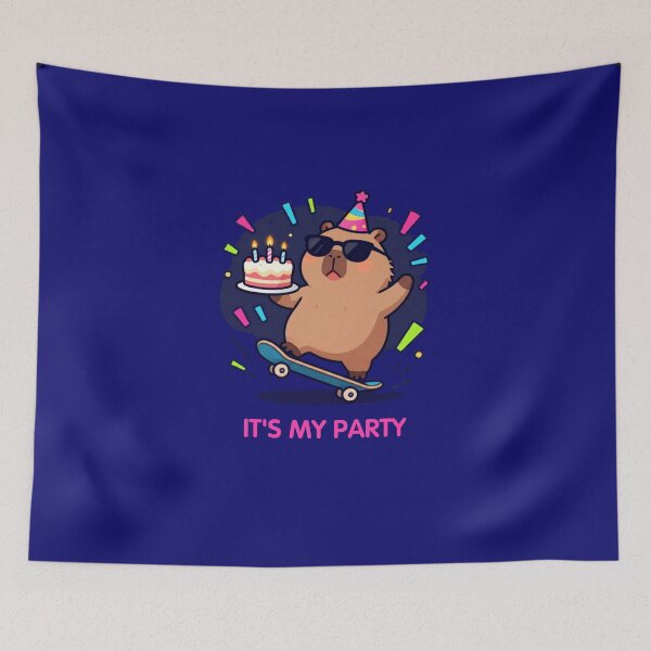 Item preview, It's My Party – Cute Birthday Capybara designed and sold by BCapybara.