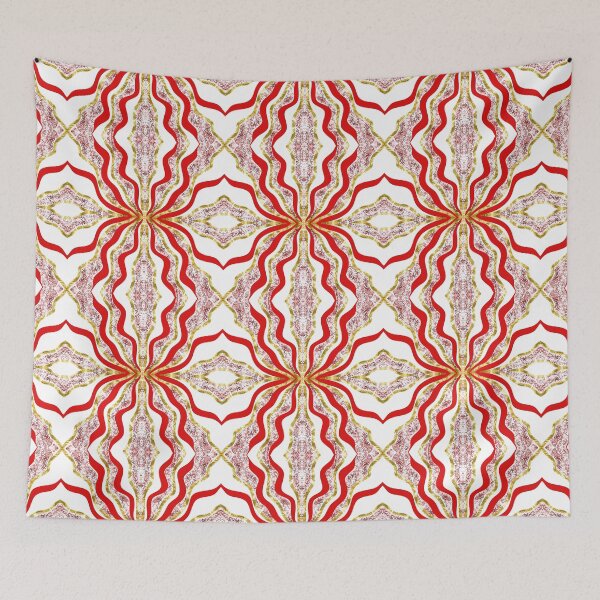 Item preview, Red and Gold Glitter (faux effect) Ribbon Mandala  designed and sold by Saburkitty.