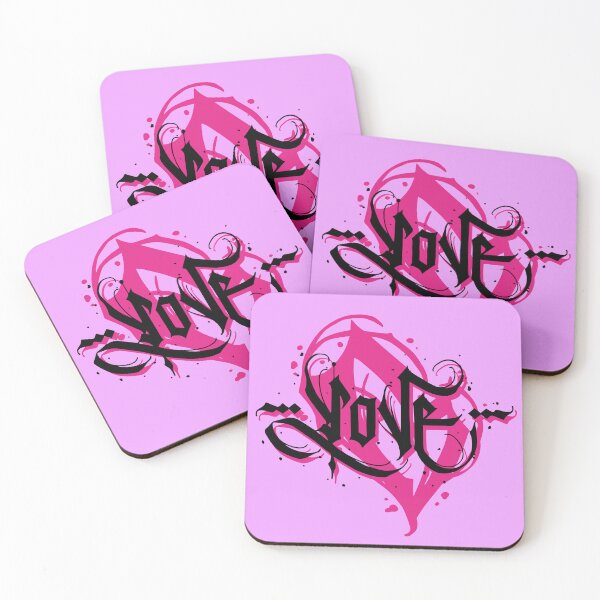 Item preview, LOVE CALLIGRAPHY LETTERS WITH HEART FOR LOVERS designed and sold by Plant On Demand.