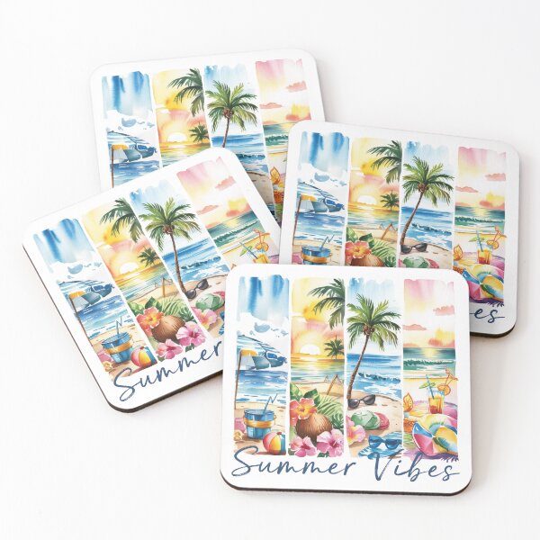 Item preview, Sunny Beach Palm Trees And Cocktails designed and sold by dombursaidpos.