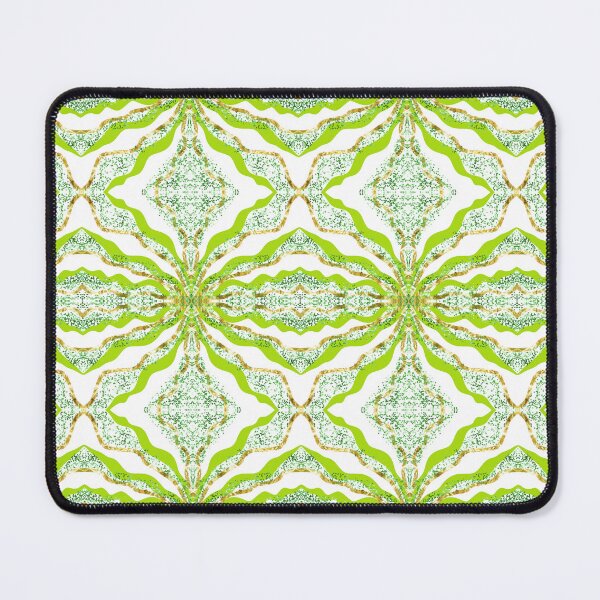 Item preview, Spring Bright Lime Green and Gold Glitter (faux effect) Mandala  designed and sold by Saburkitty.