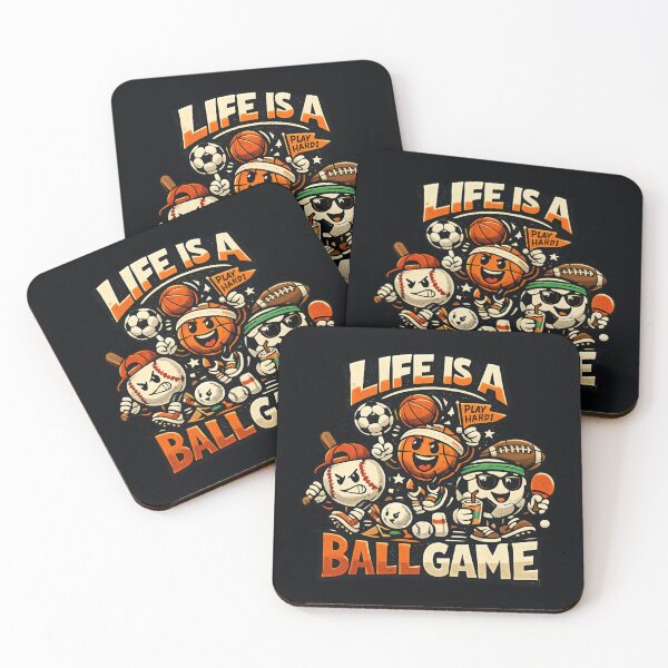 Item preview, Life Is a Ball Game Funny Sports Cartoon designed and sold by SidTastic .