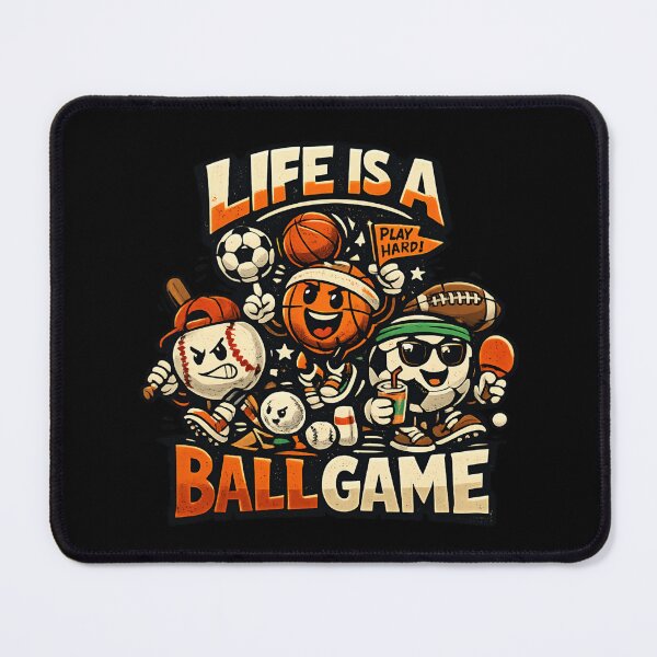 Item preview, Life Is a Ball Game Funny Sports Cartoon designed and sold by SidTastic .