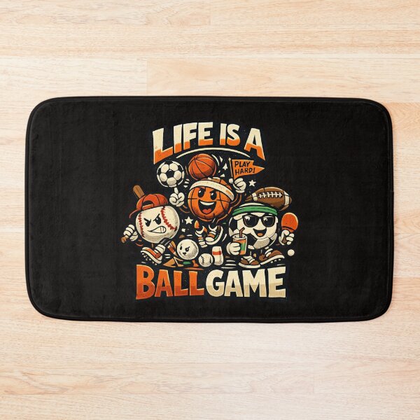 Item preview, Life Is a Ball Game Funny Sports Cartoon designed and sold by SidTastic .