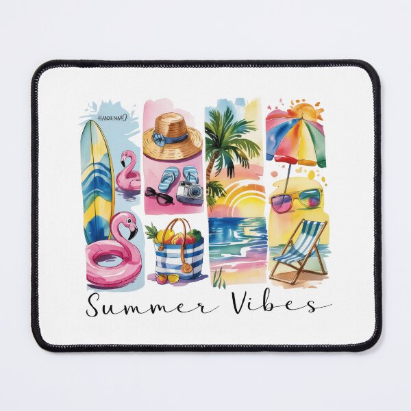 Item preview, Summer Vibes Surfboard And Flamingo Float designed and sold by dombursaidpos.