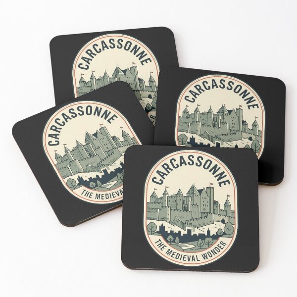 Item preview, Carcassonne Medieval Wonder Vintage Travel Emblem designed and sold by k3rstman1.