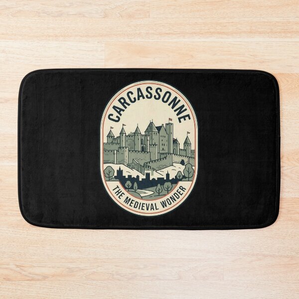 Item preview, Carcassonne Medieval Wonder Vintage Travel Emblem designed and sold by k3rstman1.