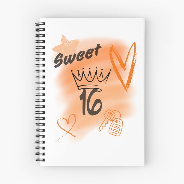 Item preview, Orange Sweet 16 Airbrush Aesthetic Topped with a Crown designed and sold by JaymeOctober.