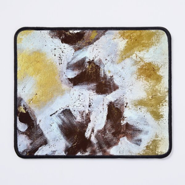 Item preview, Storm & Gold · Abstract Acrylic Painting, Gold Brown White Expressionist Art Print designed and sold by ArtByShoonya.