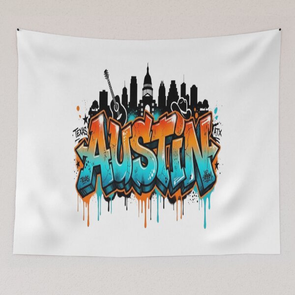 Item preview, Austin Graffiti Skyline Street Art Design designed and sold by GraffiCity.