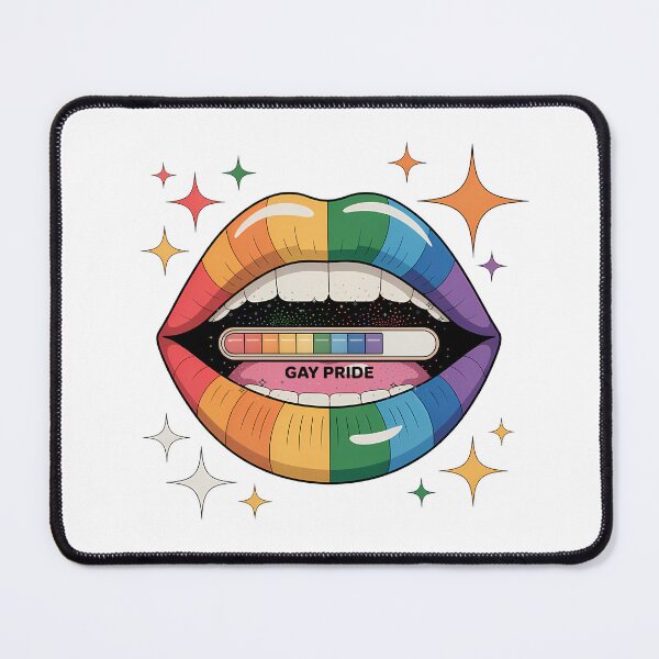 Item preview, Gay Pride Rainbow Lips Loading Design designed and sold by dombursaidpos.
