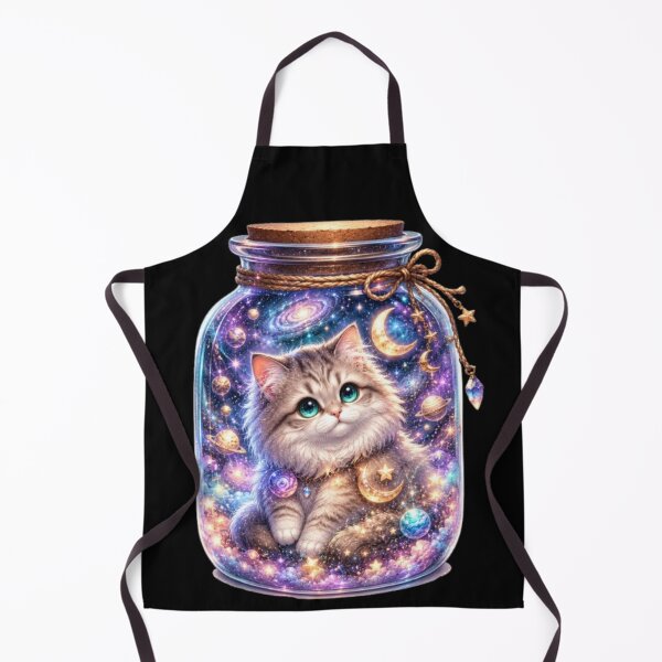 Item preview, Galaxy Cat in Glass Jar Universe designed and sold by Moody Vibes Studio.