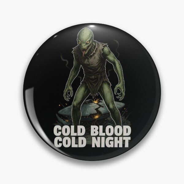 Item preview, Cold Blood Cold Night, Reptilian Alien Horror Vintage designed and sold by CryptReel.