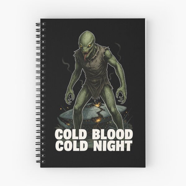 Item preview, Cold Blood Cold Night, Reptilian Alien Horror Vintage designed and sold by CryptReel.