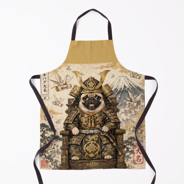 Item preview, Pug Samurai Daimyo | Vintage Japanese Ukiyo-e Art | Buddha Warrior Dog designed and sold by Natalia-Vlad.