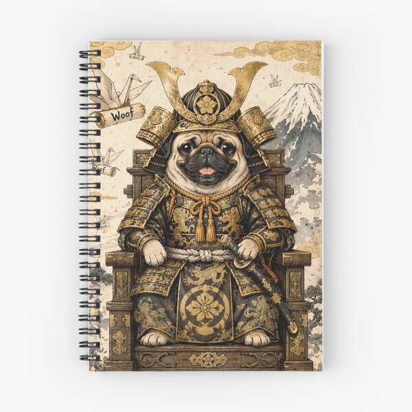 Item preview, Pug Samurai Daimyo | Vintage Japanese Ukiyo-e Art | Buddha Warrior Dog designed and sold by Natalia-Vlad.