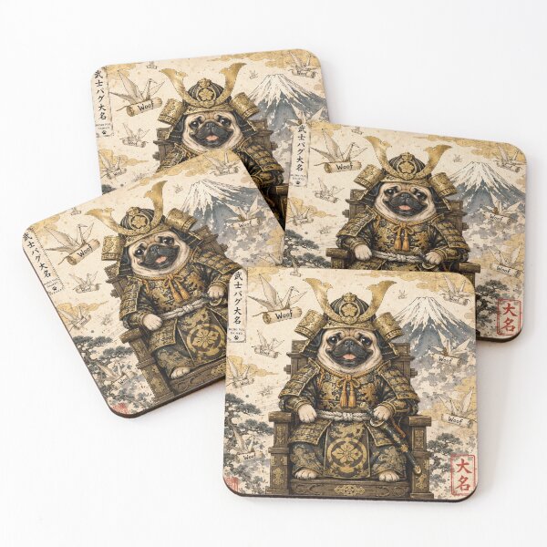 Item preview, Pug Samurai Daimyo | Vintage Japanese Ukiyo-e Art | Buddha Warrior Dog designed and sold by Natalia-Vlad.