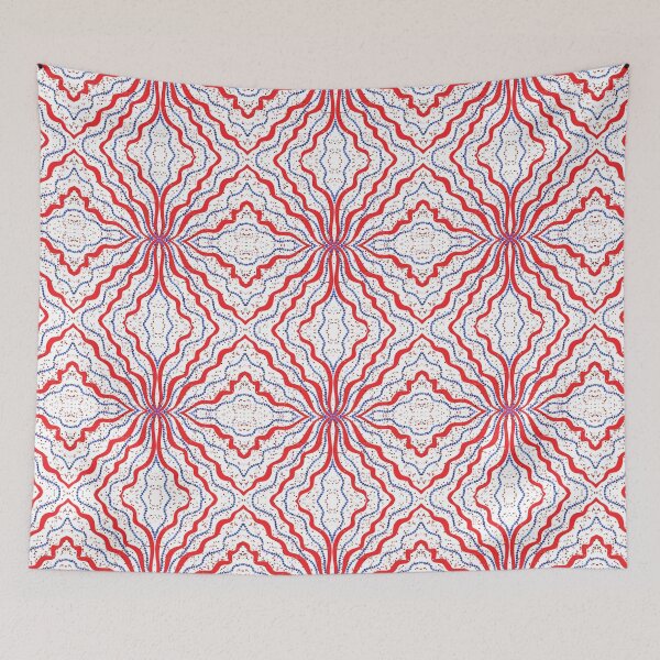 Item preview, Red White and Blue Glitter (faux effect) Ribbon Mandala  designed and sold by Saburkitty.