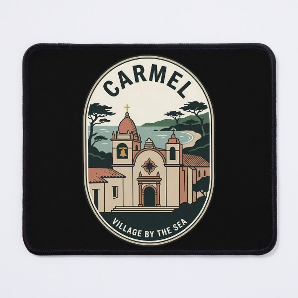Item preview, Carmel California Mission Vintage Travel Emblem designed and sold by k3rstman1.