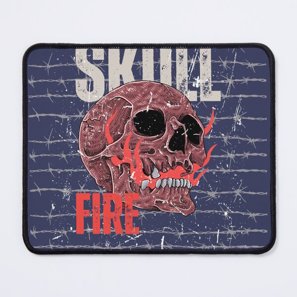 Item preview, Skull Fire – Vintage Gothic Flaming Skull Punk Rock Streetwear T-Shirt designed and sold by Besetoo.