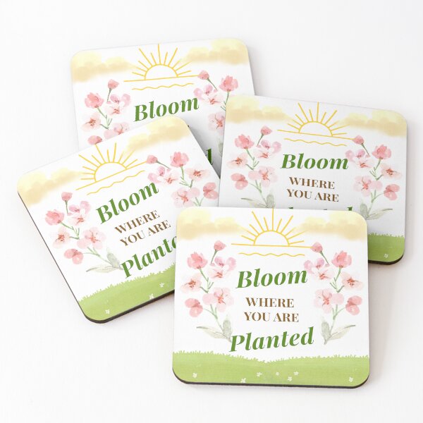 Item preview, Bloom where you are planted boho floral inspirational design  designed and sold by Krishnacre8.