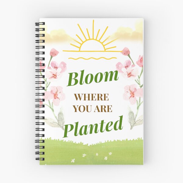 Item preview, Bloom where you are planted boho floral inspirational design  designed and sold by Krishnacre8.