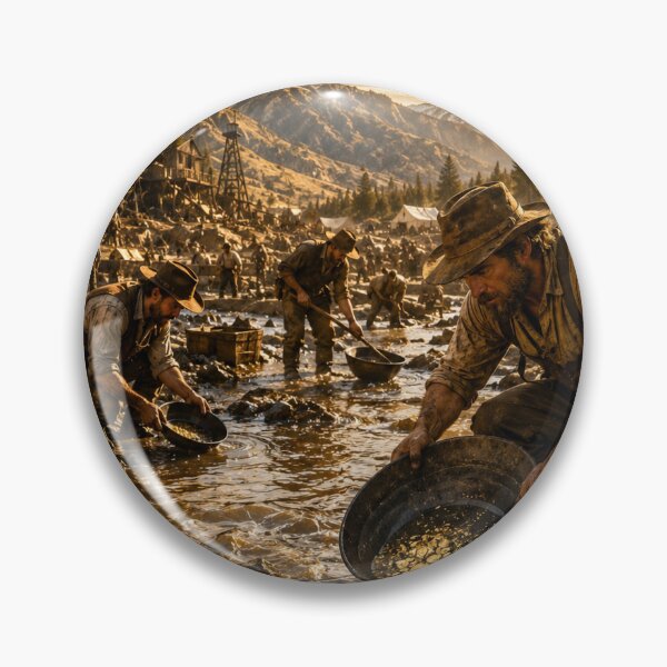 Item preview, Gold Mining Camp at Sunset designed and sold by MKDSN.
