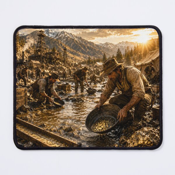Item preview, Gold Mining Camp at Sunset designed and sold by MKDSN.