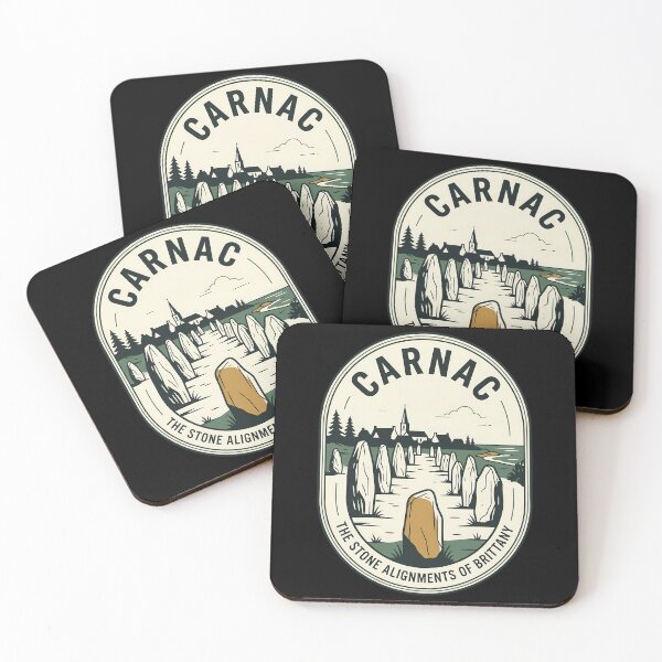 Item preview, Carnac Brittany Megalithic Stones Vintage Travel Emblem designed and sold by k3rstman1.