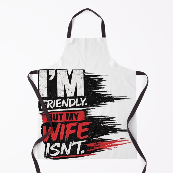 Item preview, I'm Friendly But My Wife Isn't Shirt | Funny Husband Wife Graphic Tee | Sarcastic Marriage Humor Gift | Vintage Couple Quote Design designed and sold by littlestore.
