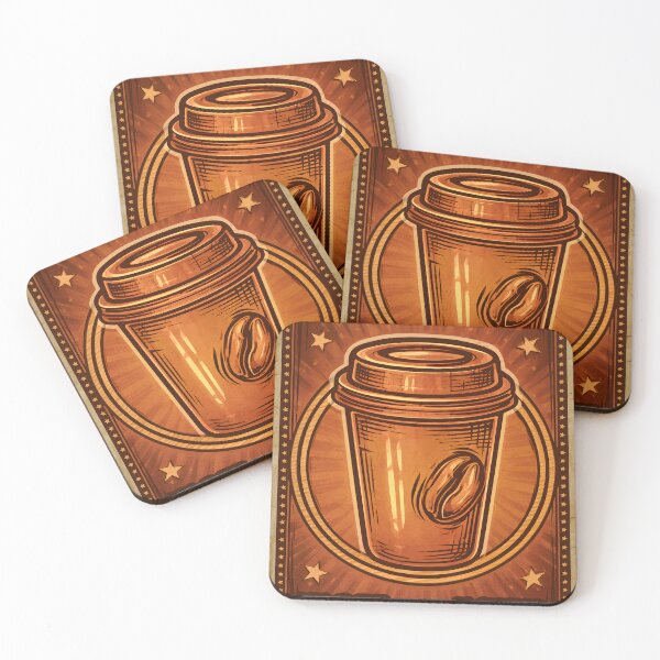 Item preview, Wanted Coffee Cup Hot or Iced Vintage Poster designed and sold by Artessie.