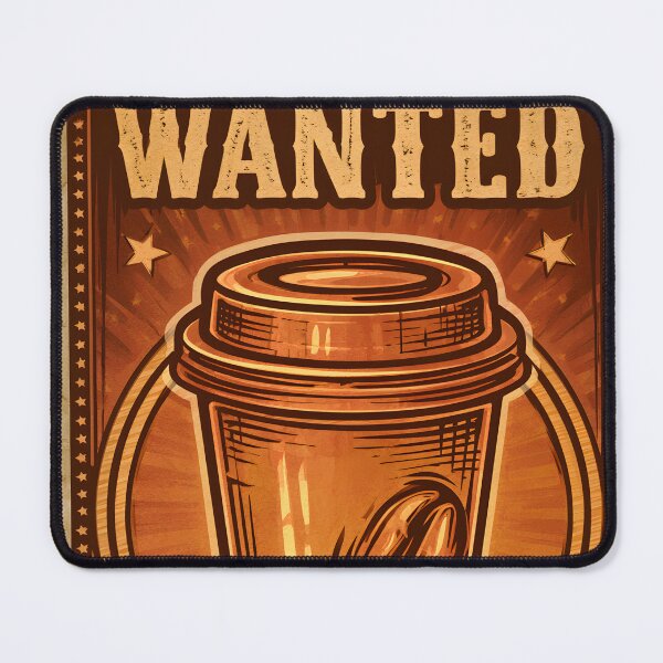 Item preview, Wanted Coffee Cup Hot or Iced Vintage Poster designed and sold by Artessie.